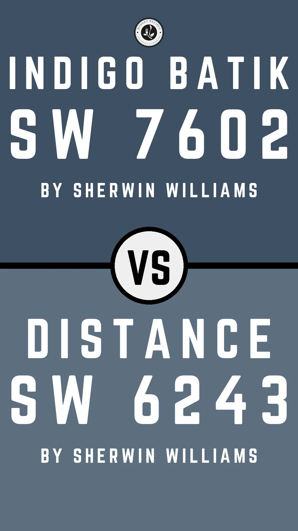 Indigo Batik by Sherwin Williams SW 7602 vs Distance SW 6243