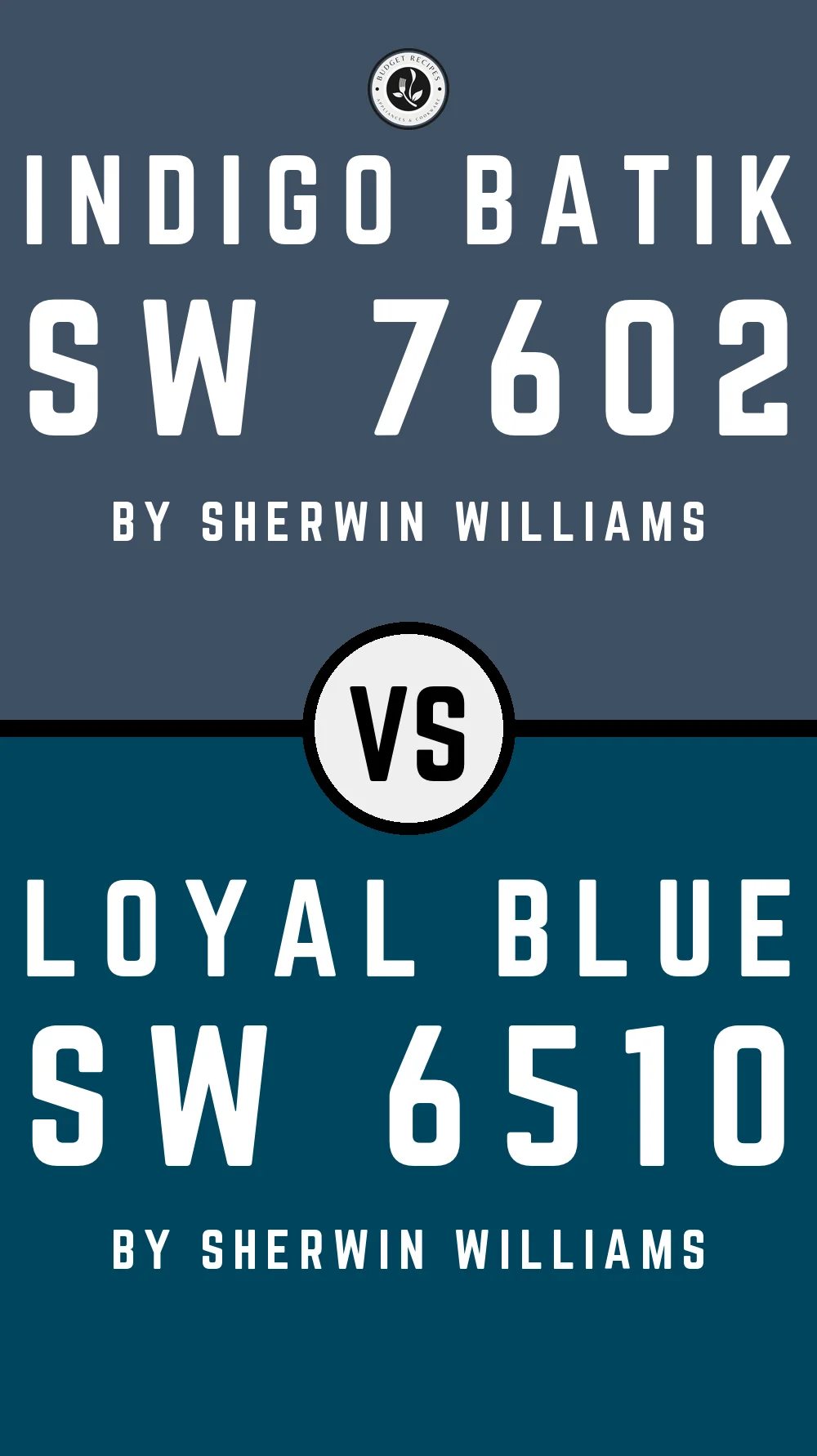 Indigo Batik by Sherwin Williams SW 7602 vs Loyal Blue SW 6510