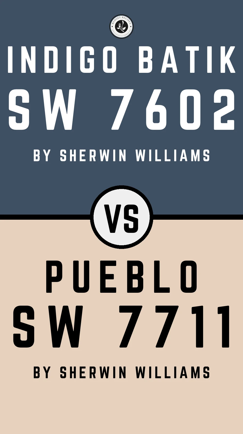 Indigo Batik by Sherwin Williams SW 7602 With Pueblo SW 7711