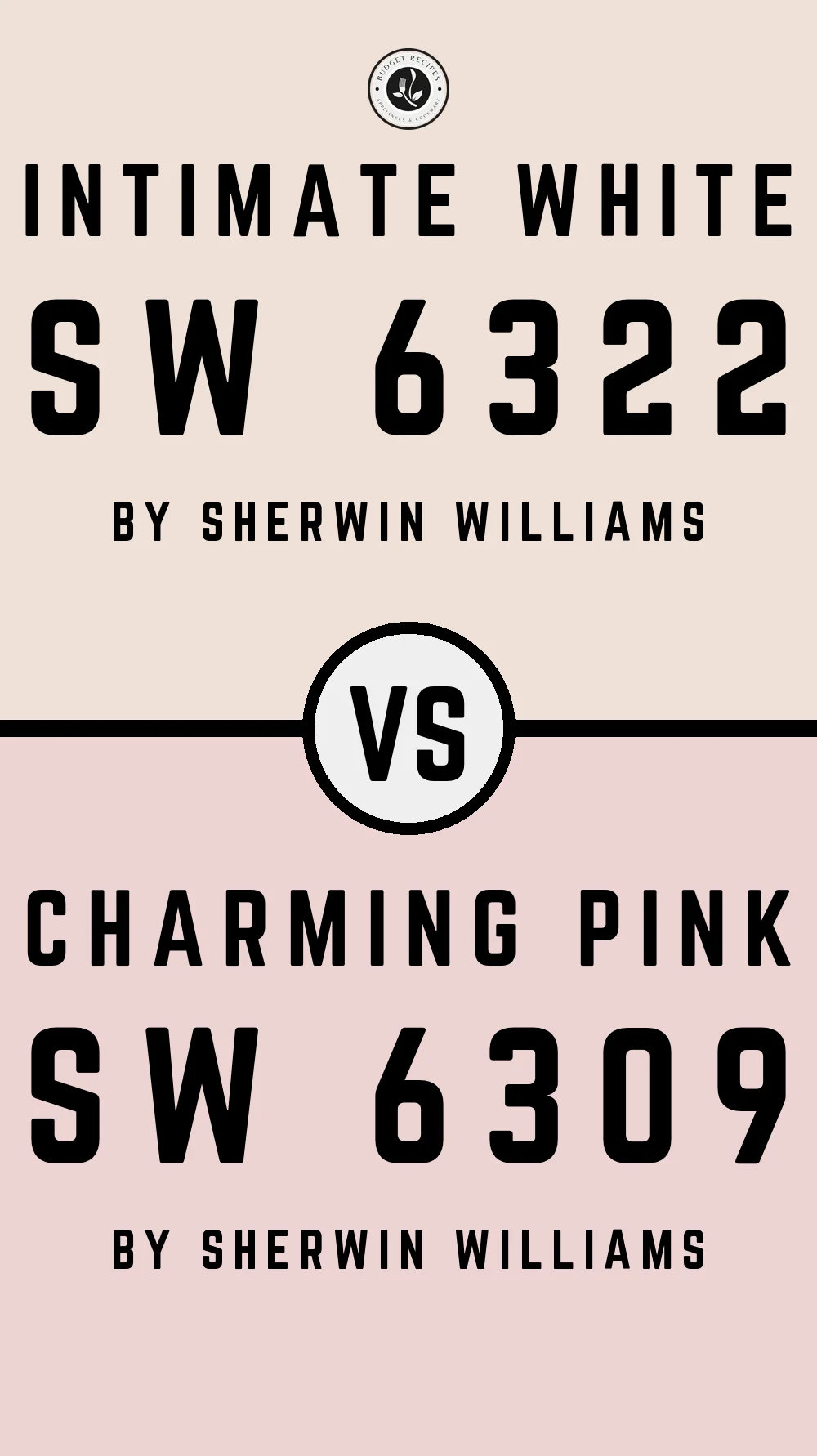 Intimate White by Sherwin Williams SW 6322 With Charming Pink SW 6309