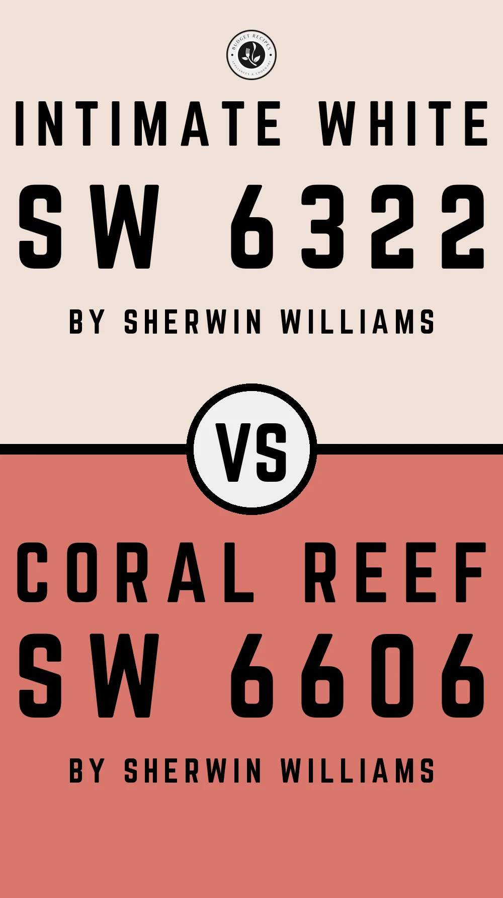 Intimate White by Sherwin Williams SW 6322 With Coral Reef SW 6606