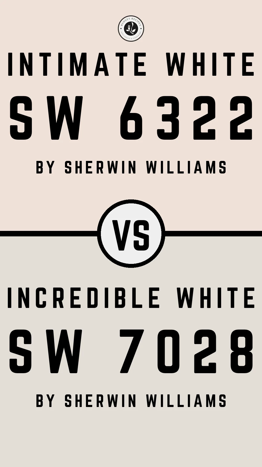 Intimate White by Sherwin Williams SW 6322 vs Incredible White SW 7028