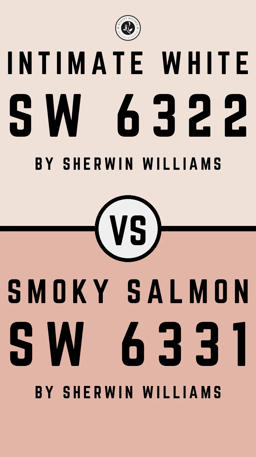 Intimate White by Sherwin Williams SW 6322 With Smoky Salmon SW 6331