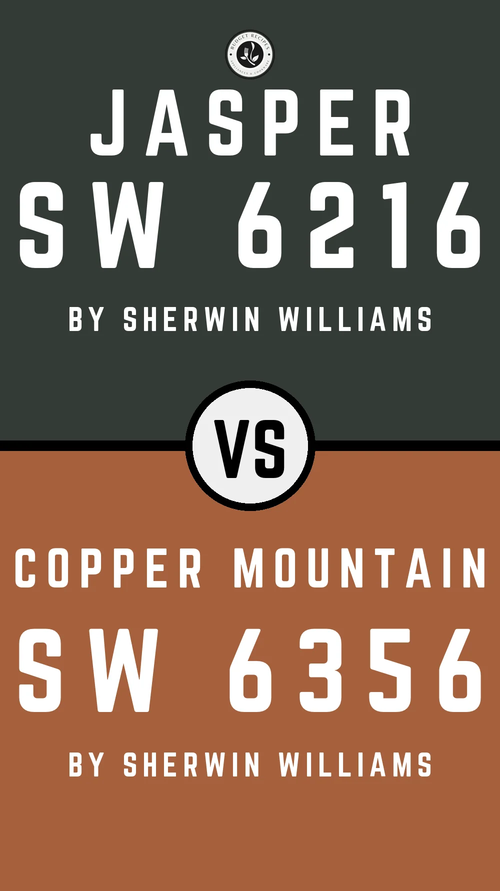 Jasper by Sherwin Williams SW 6216 with Copper Mountain SW 6356