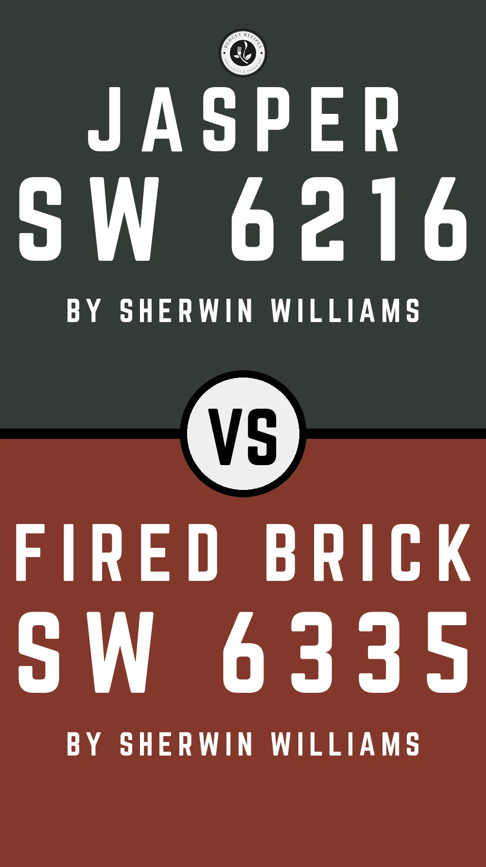 Jasper by Sherwin Williams SW 6216 with Fired Brick SW 6335