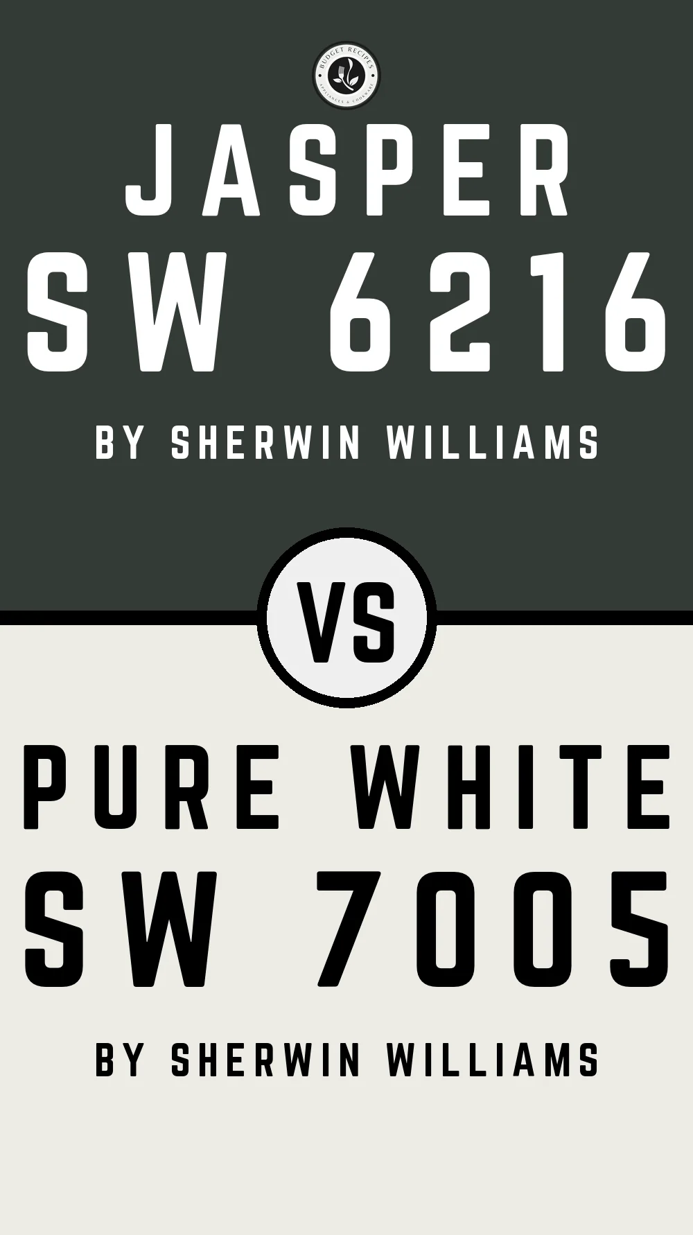 Jasper SW 6216 vs Pure White SW 7005