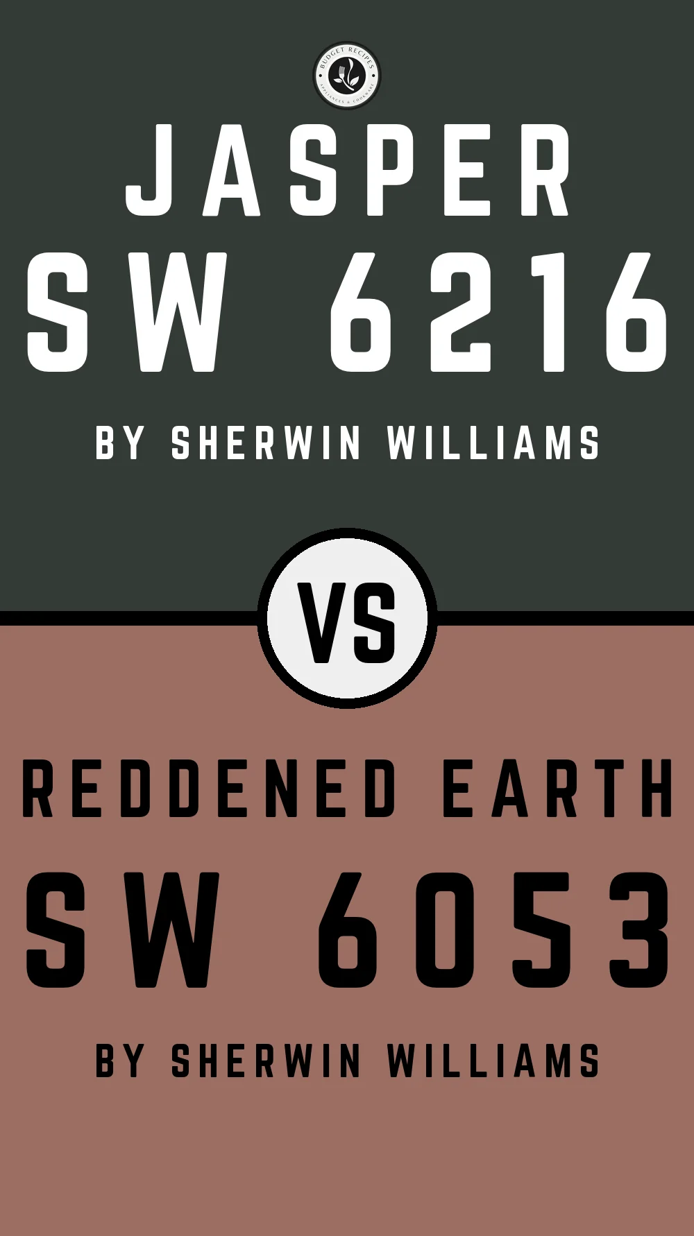 Jasper by Sherwin Williams SW 6216 with Reddened Earth SW 6053