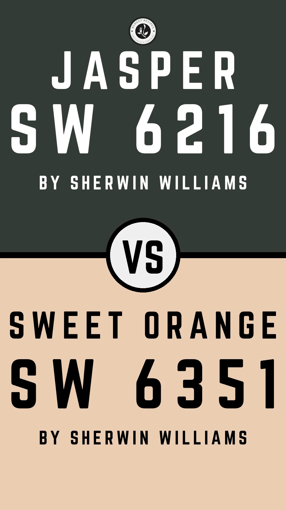 Jasper by Sherwin Williams SW 6216 with Sweet Orange SW 6351