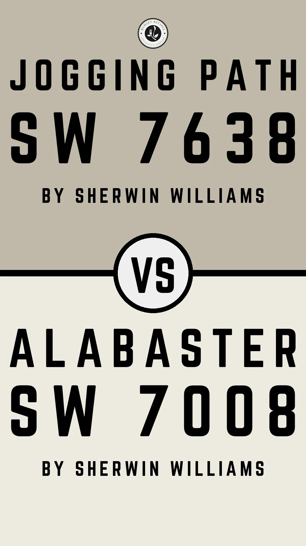 Jogging Path SW 7638 vs Alabaster SW 7008