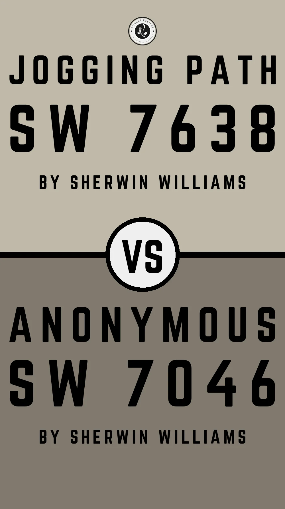 Jogging Path SW 7638 vs Anonymous SW 7046