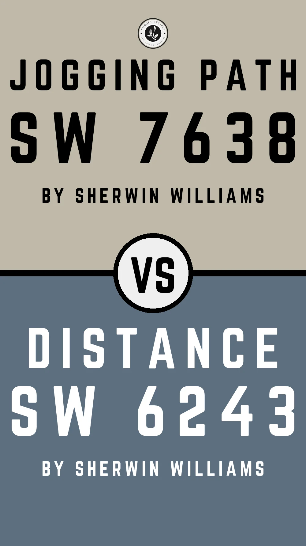 Jogging Path by Sherwin Williams SW 7638 With Distance SW 6243