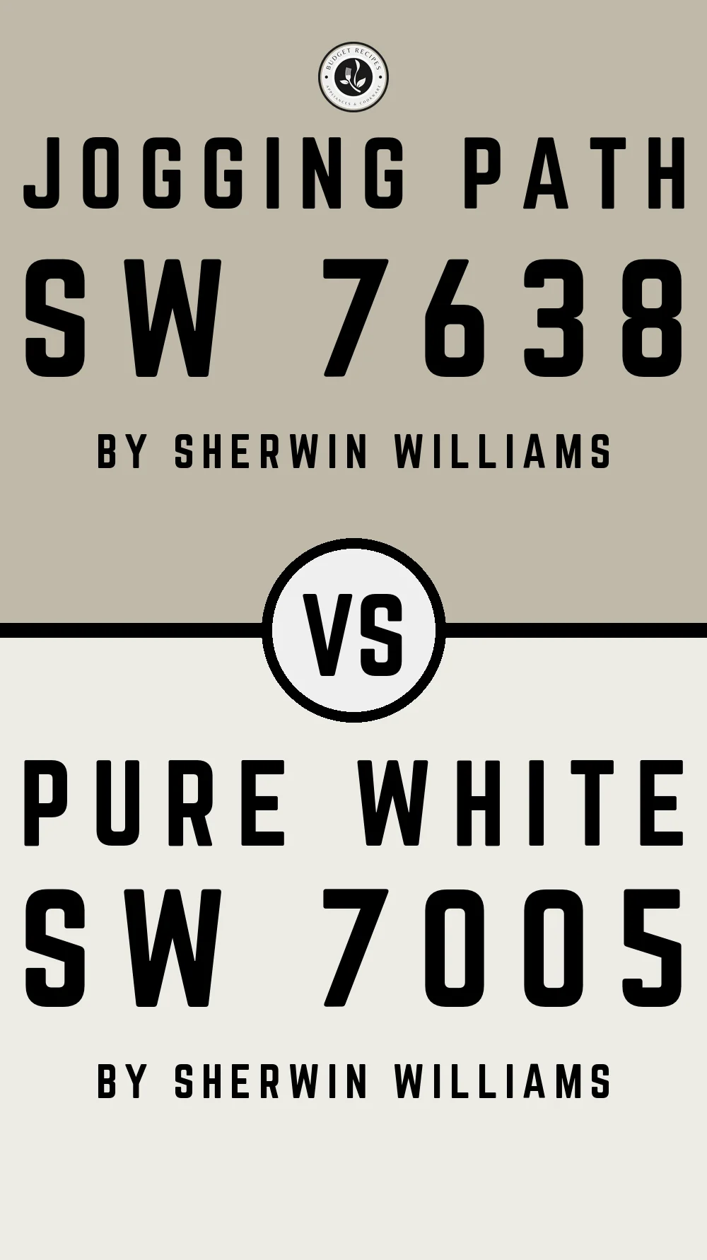 Jogging Path SW 7638 vs Pure White SW 7005