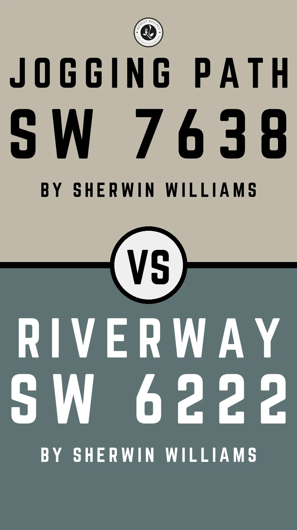 Jogging Path SW 7638 vs Riverway SW 6222