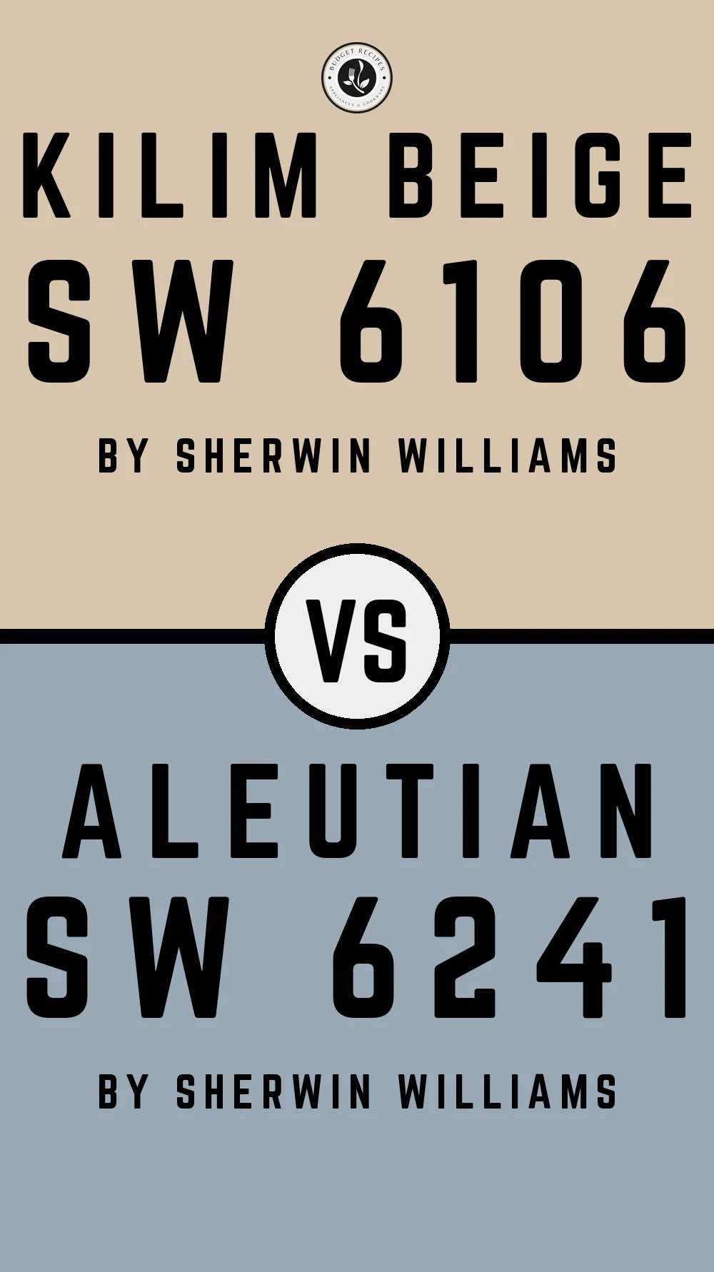 Kilim Beige by Sherwin Williams SW 6106 with Aleutian SW 6241