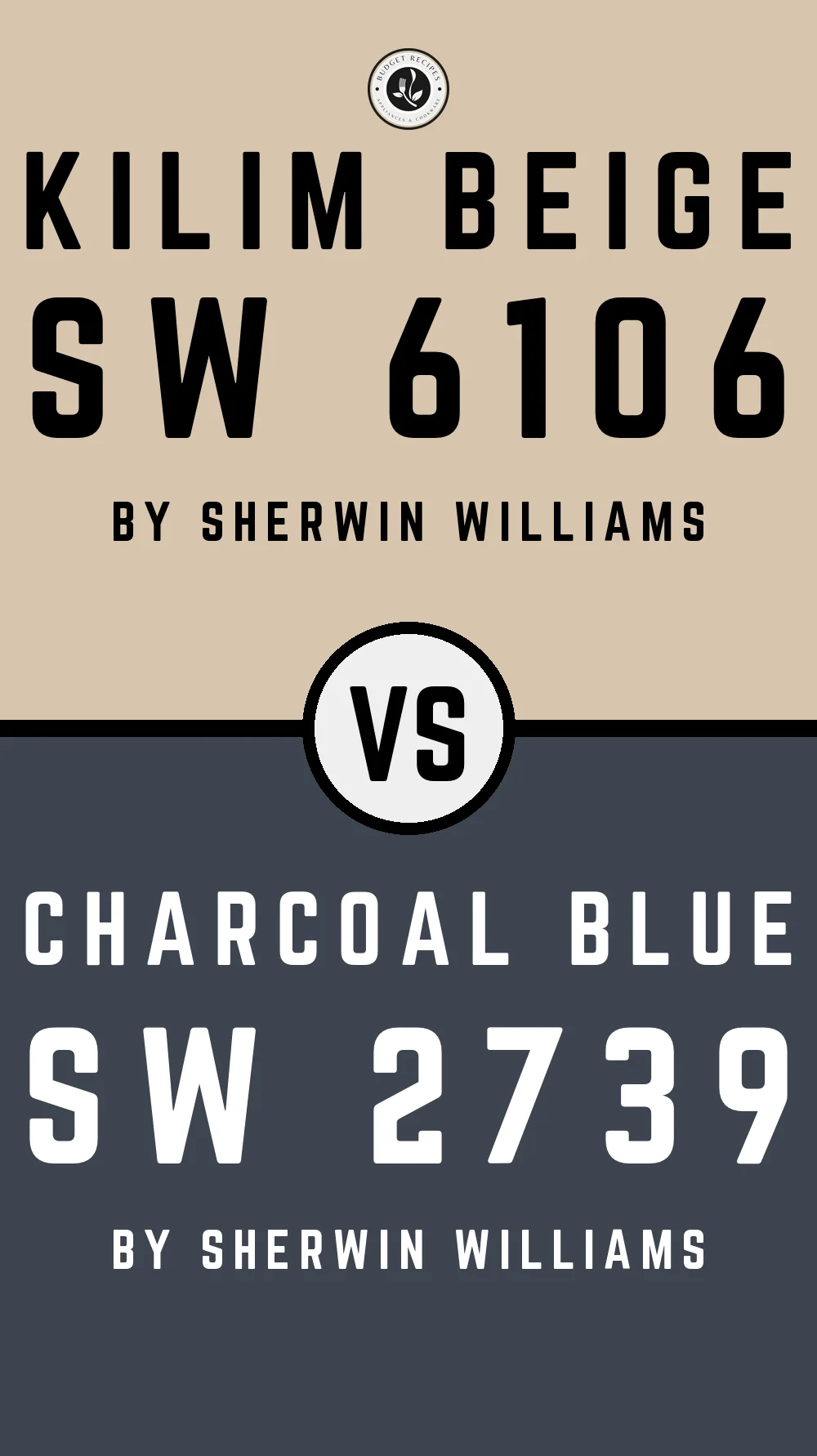Kilim Beige by Sherwin Williams SW 6106 with Charcoal Blue SW 2739
