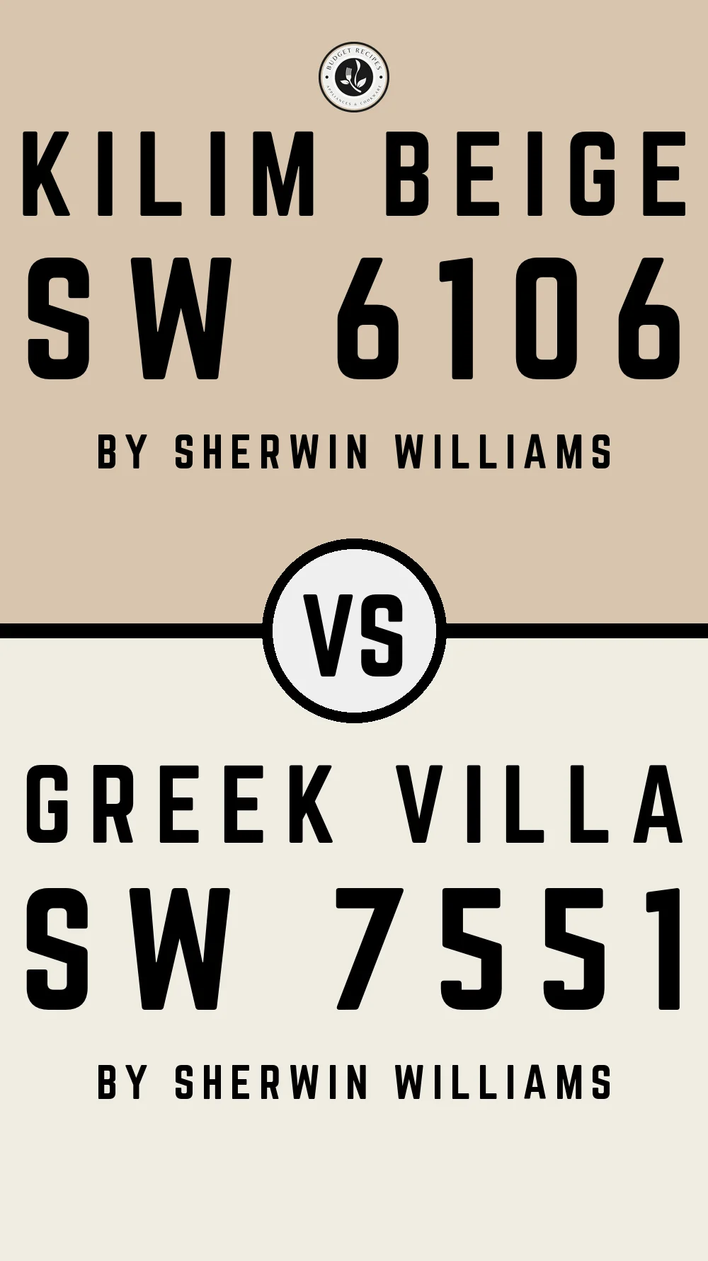 Kilim Beige SW 6106 vs Greek Villa SW 7551