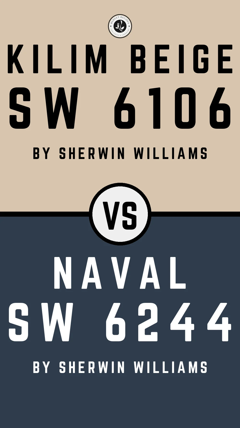 Kilim Beige by Sherwin Williams SW 6106 with Naval SW 6244