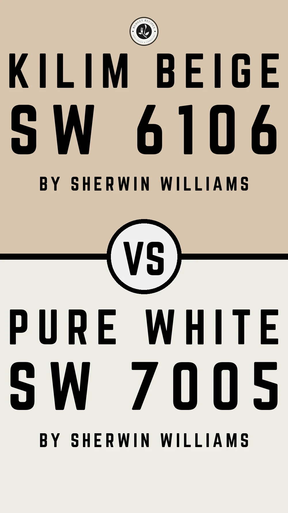 Kilim Beige SW 6106 vs Pure White SW 7005