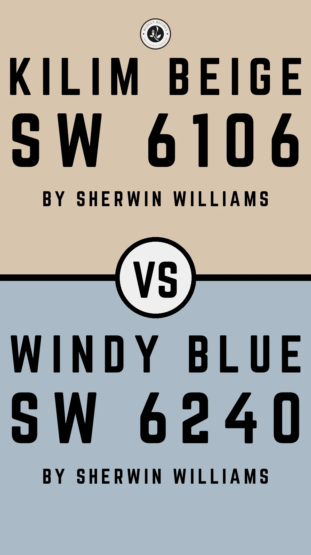 Kilim Beige by Sherwin Williams SW 6106 with Windy Blue SW 6240