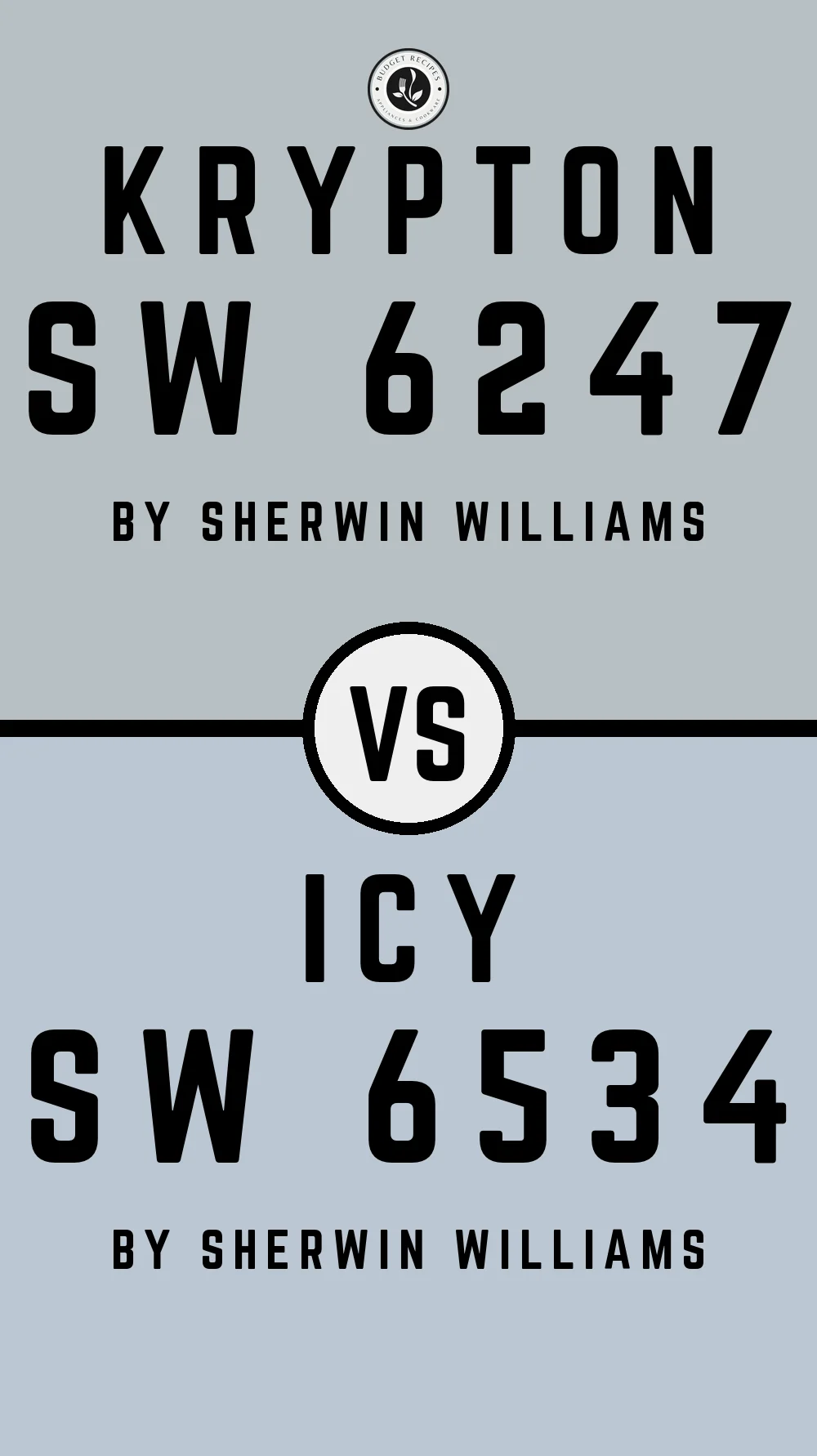 Krypton by Sherwin Williams SW 6247 vs Icy SW 6534