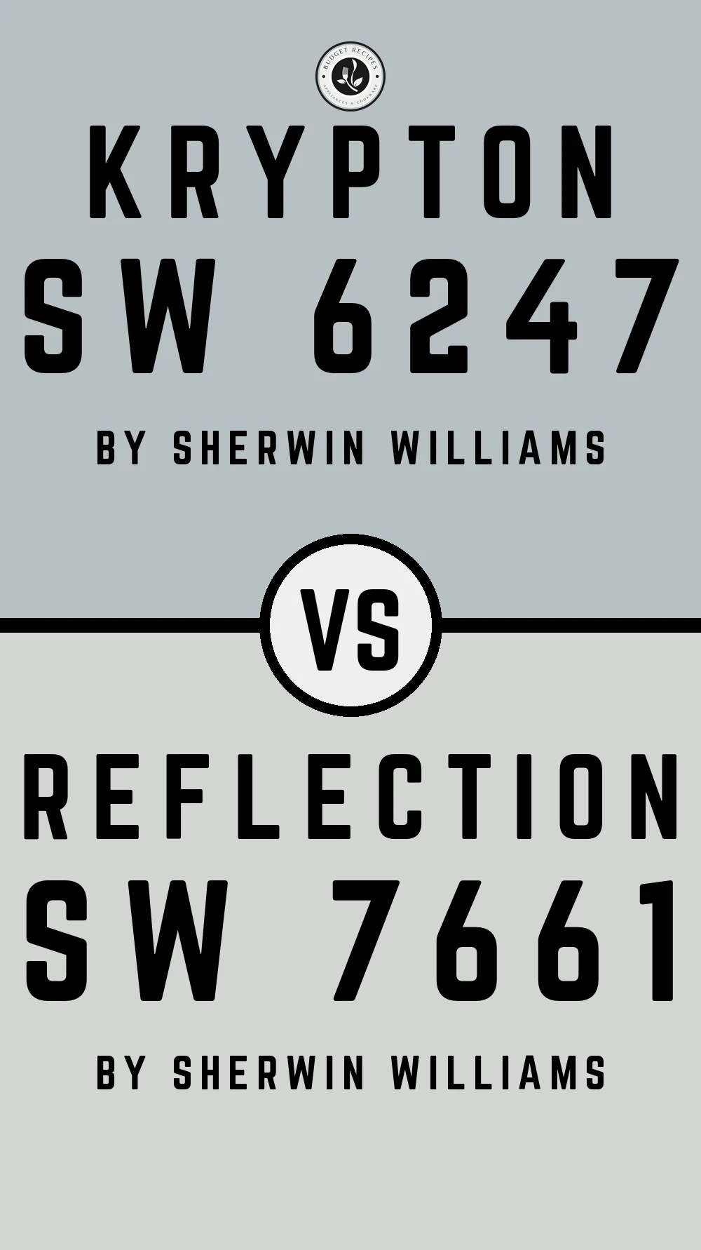Krypton by Sherwin Williams SW 6247 vs Reflection SW 7661