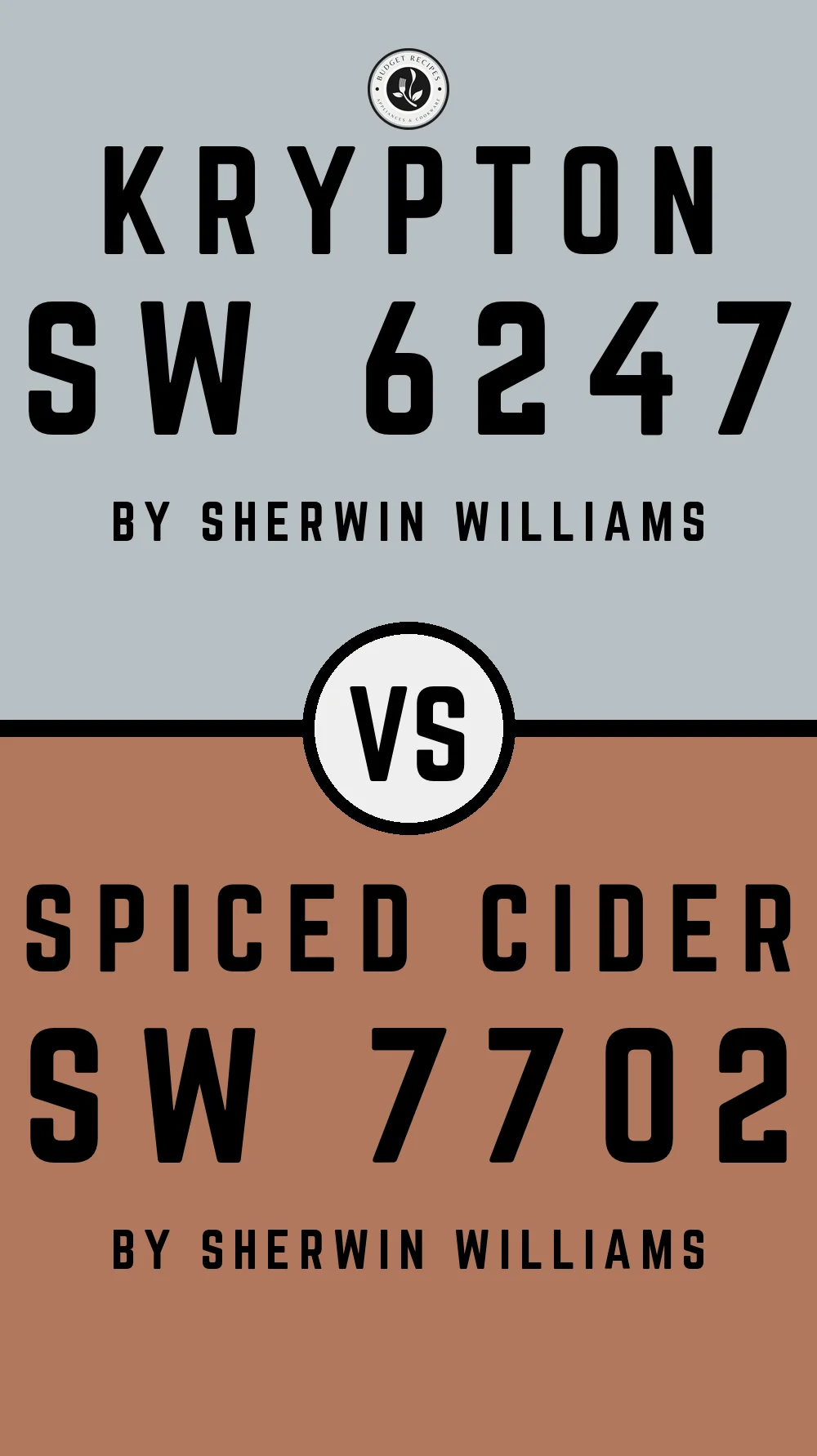 Krypton by Sherwin Williams SW 6247 With Spiced Cider SW 7702