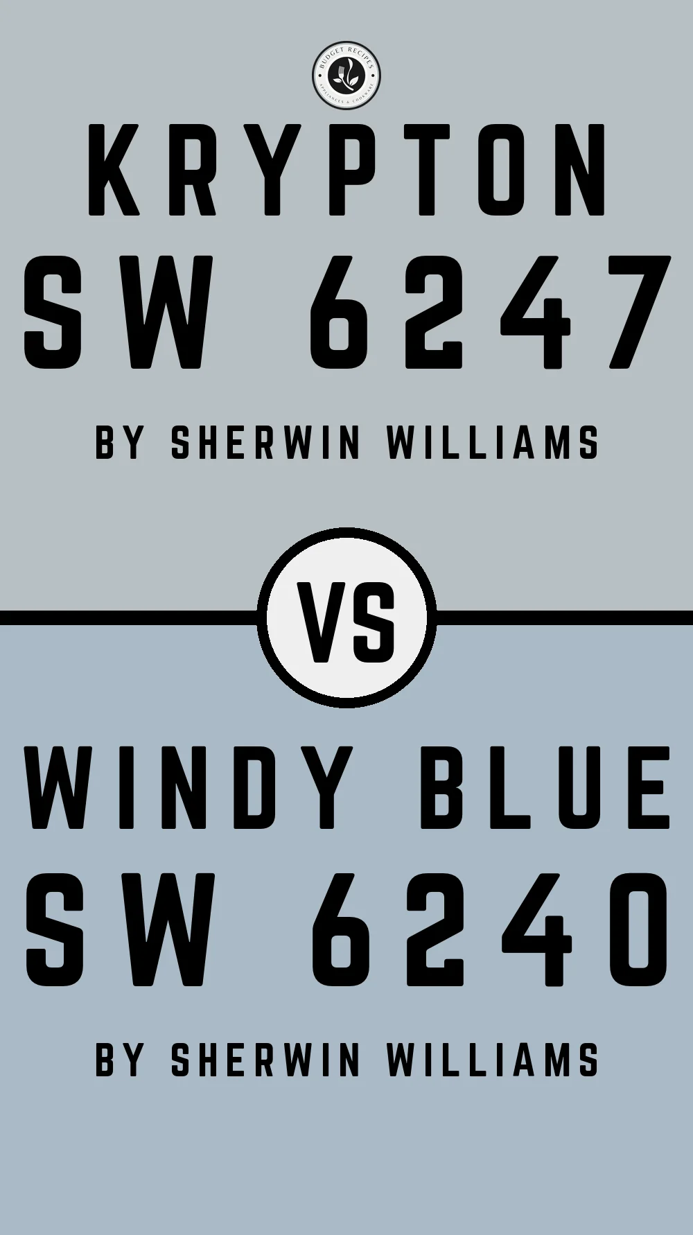 Krypton by Sherwin Williams SW 6247 vs Windy Blue SW 6240