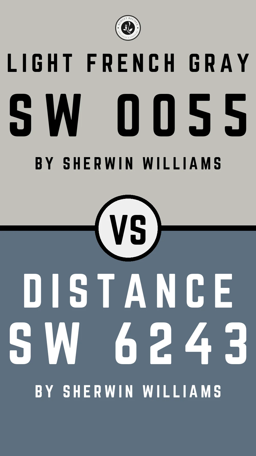Light French Gray by Sherwin Williams SW 0055 with Distance SW 6243