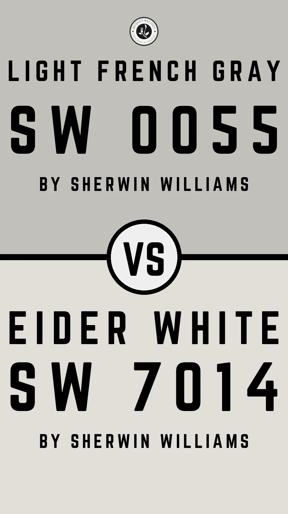 Light French Gray SW 0055 vs Eider White SW 7014