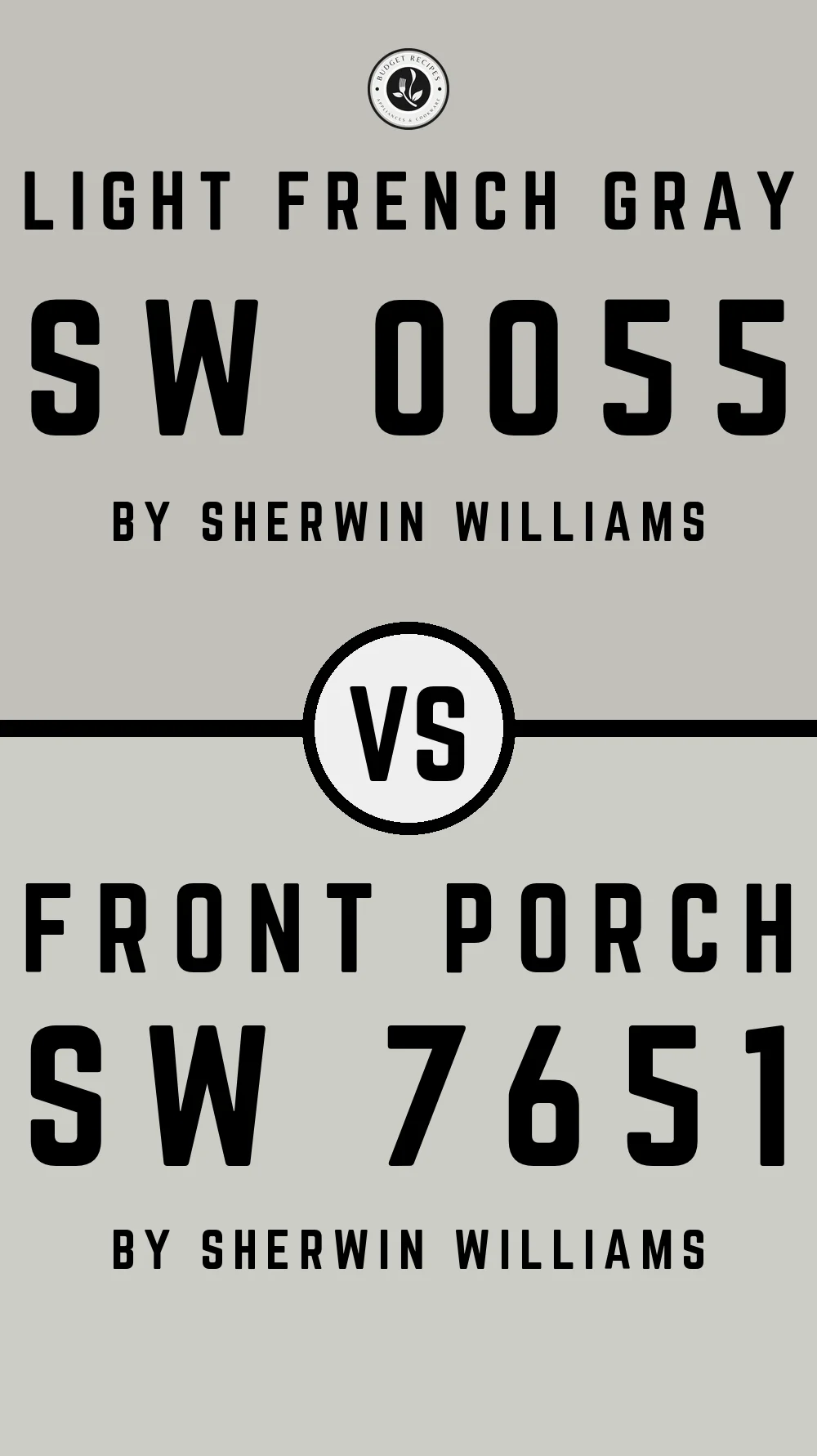 Light French Gray by Sherwin Williams SW 0055 vs Front Porch SW 7651