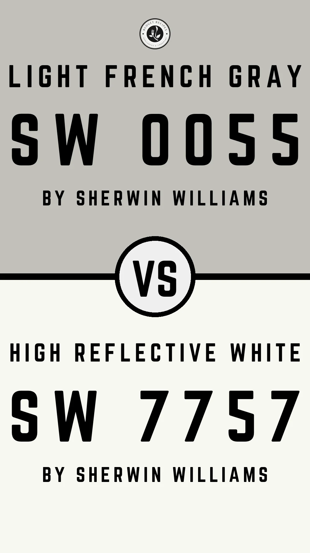Light French Gray SW 0055 vs High Reflective White SW 7757