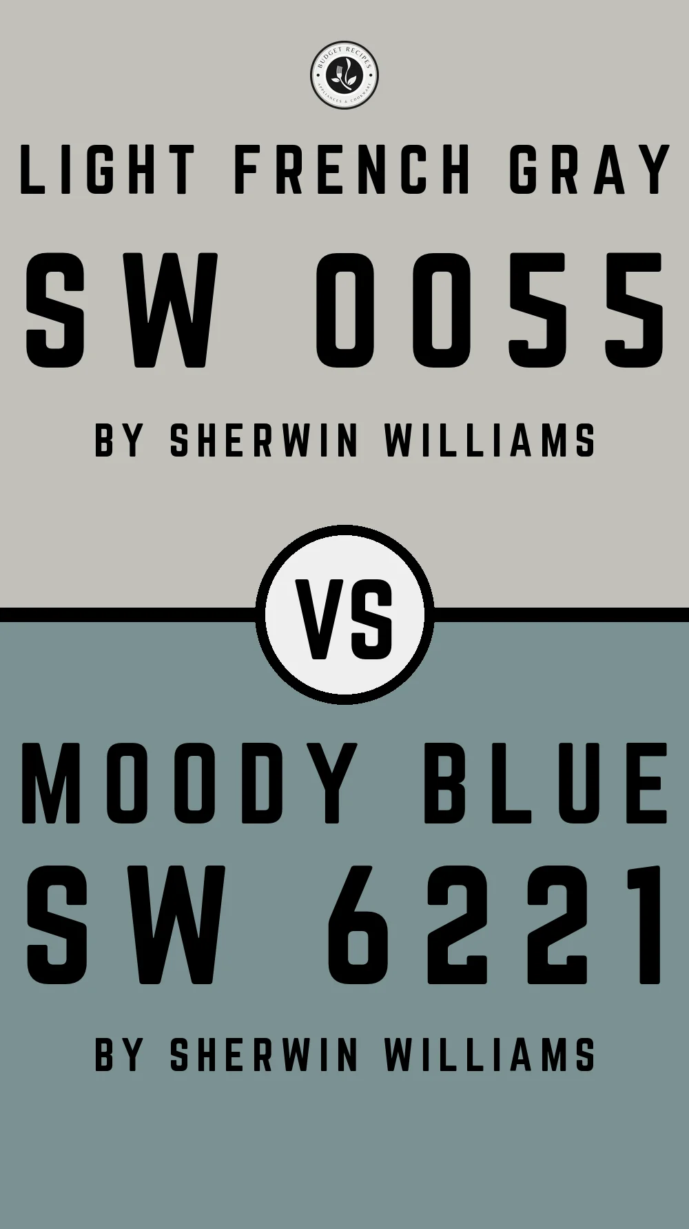 Light French Gray by Sherwin Williams SW 0055 with Moody Blue SW 6221