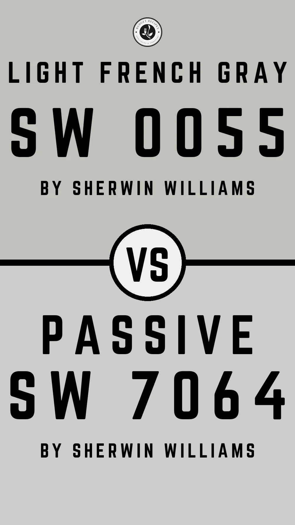 Light French Gray by Sherwin Williams SW 0055 vs Passive SW 7064