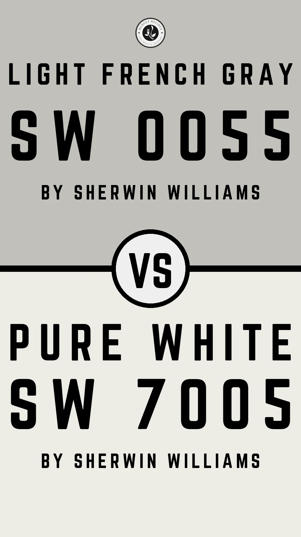 Light French Gray SW 0055 vs Pure White SW 7005