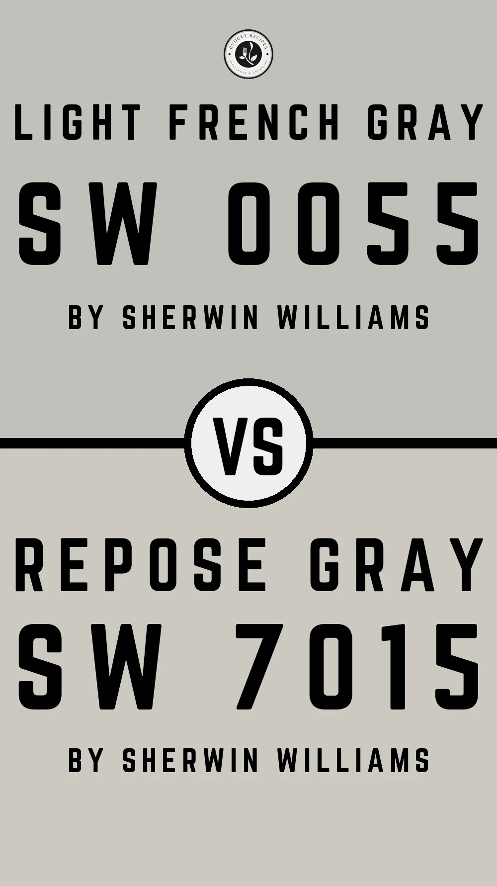 Light French Gray by Sherwin Williams SW 0055 vs Repose Gray SW 7015