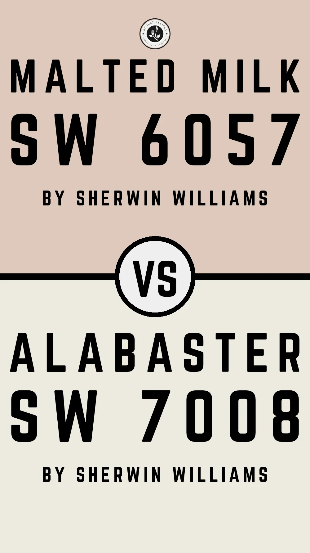 Malted Milk SW 6057 vs Alabaster SW 7008