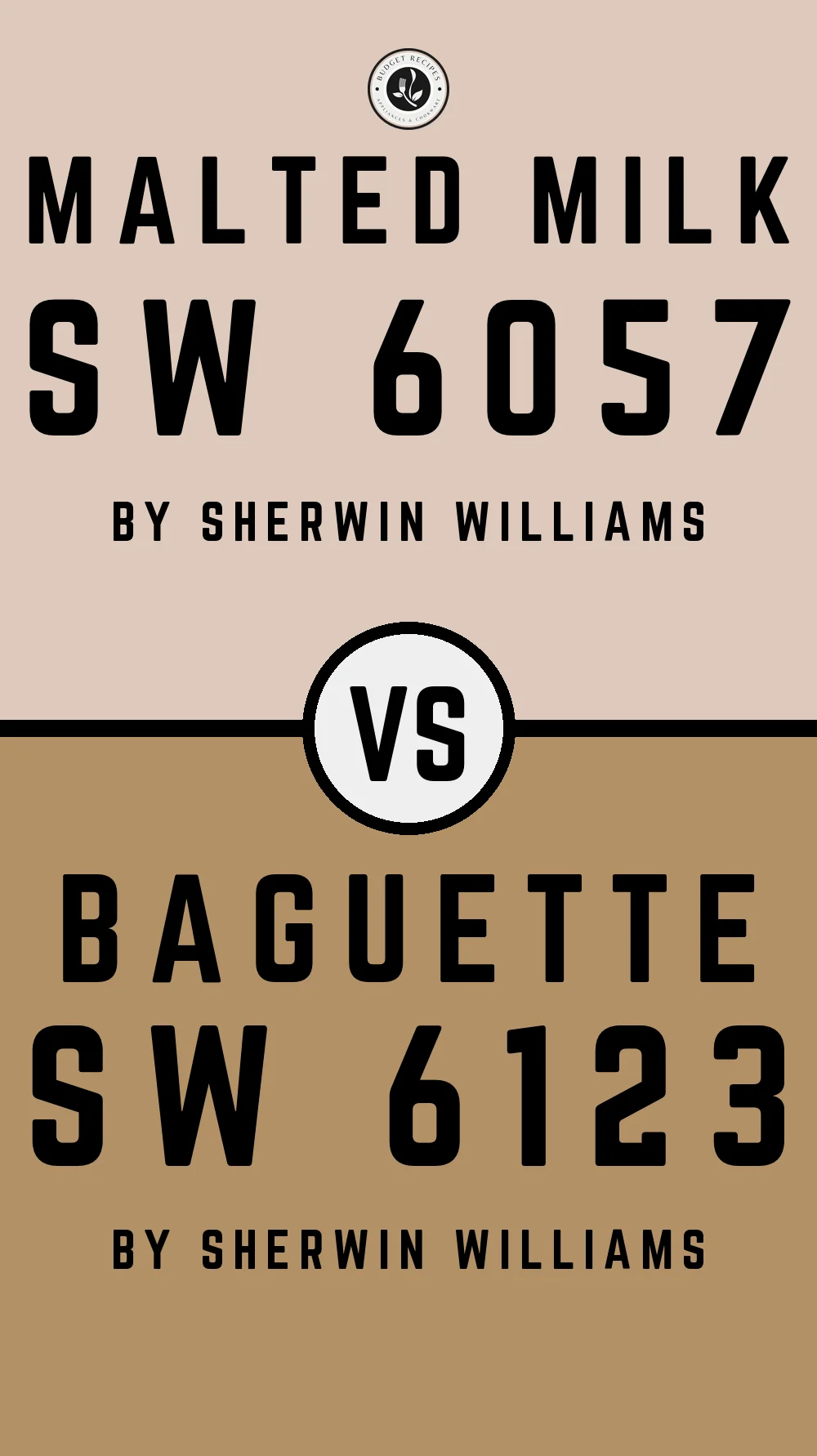 Malted Milk by Sherwin Williams SW 6057 vs Baguette SW 6123