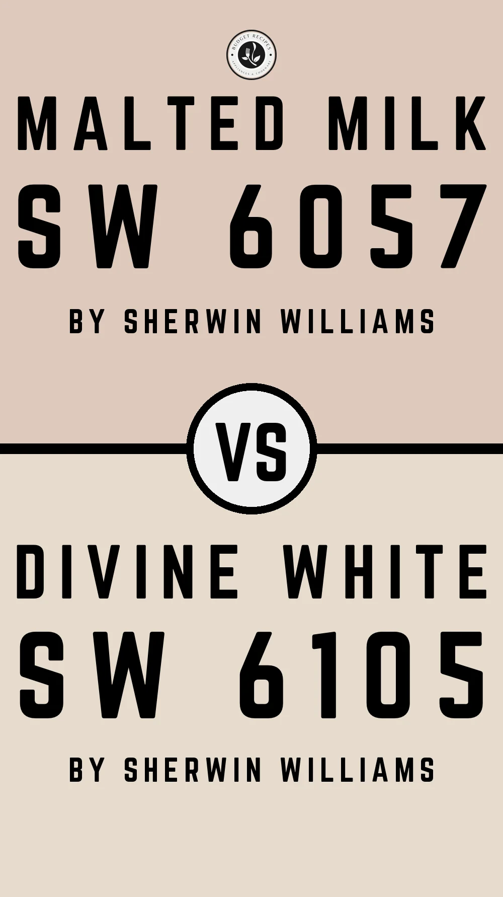 Malted Milk SW 6057 vs Divine White SW 6105