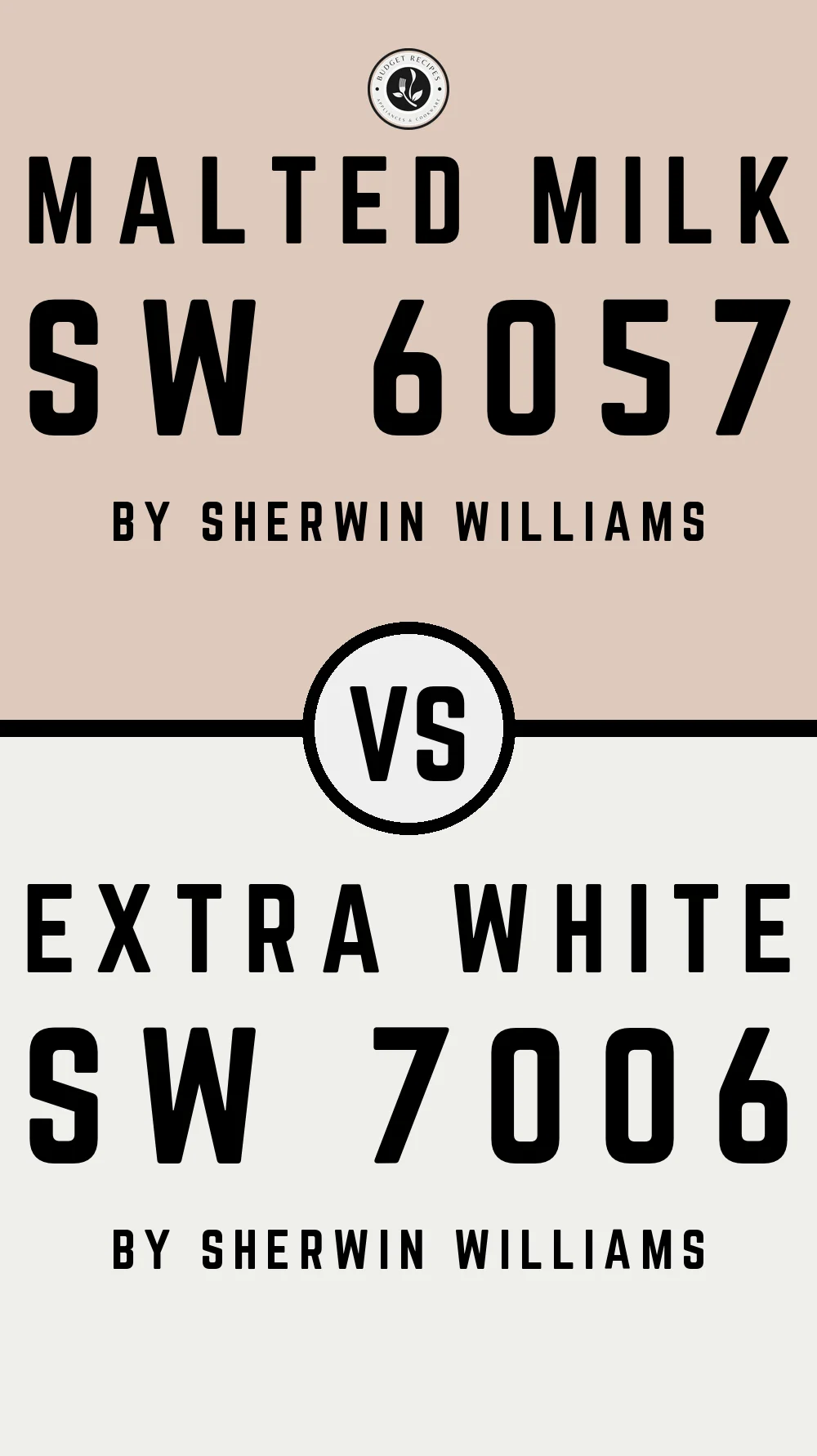 Malted Milk SW 6057 vs Extra White SW 7006