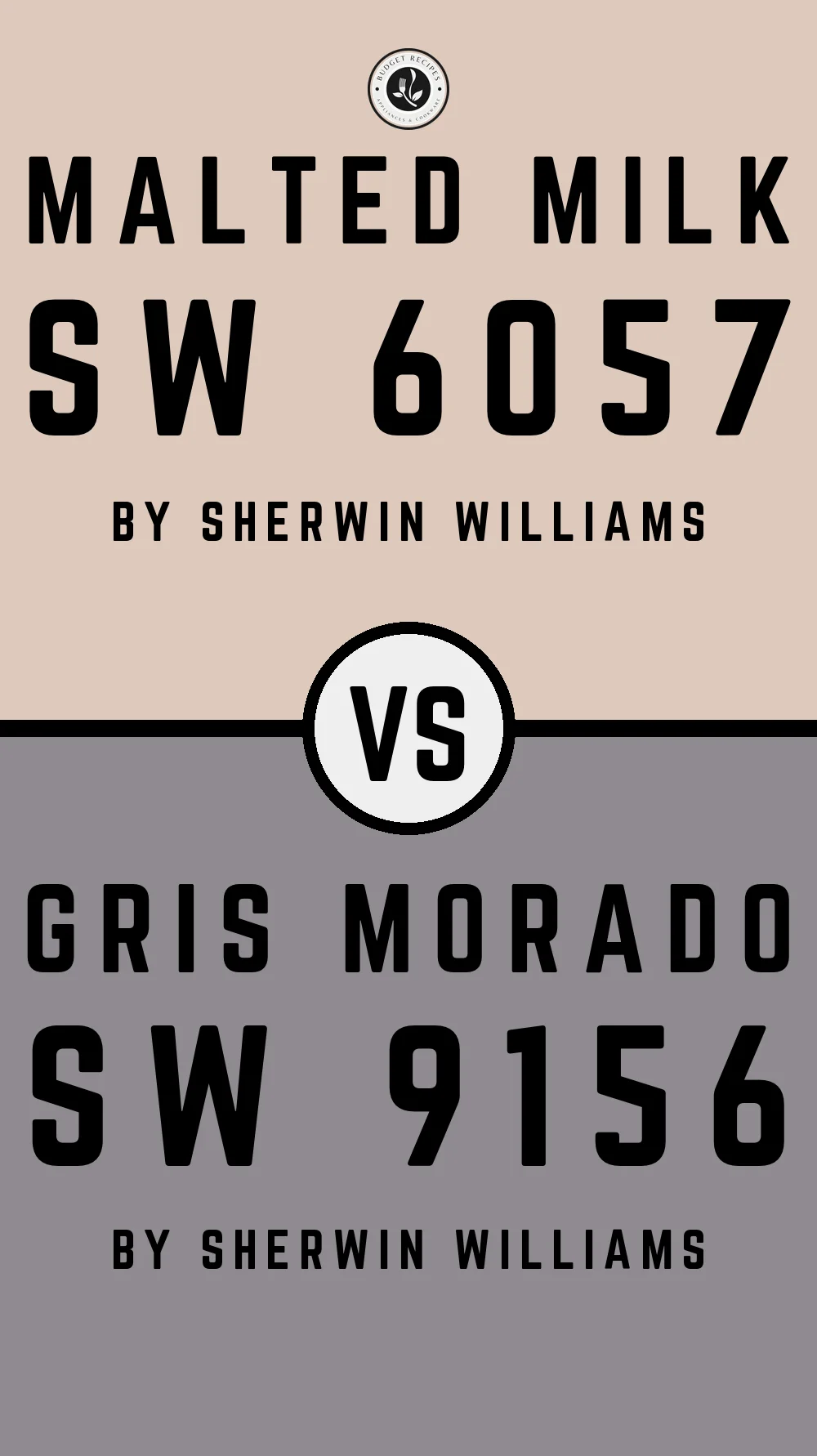 Malted Milk SW 6057 vs Gris Morado SW 9156