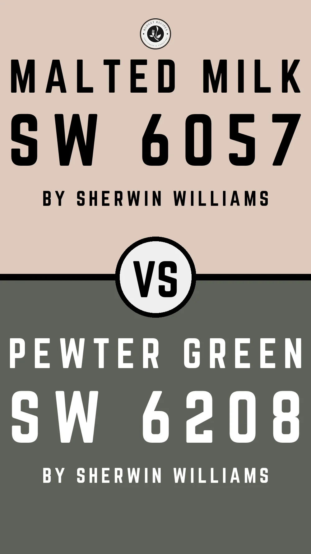 Malted Milk by Sherwin Williams SW 6057 with Pewter Green SW 6208