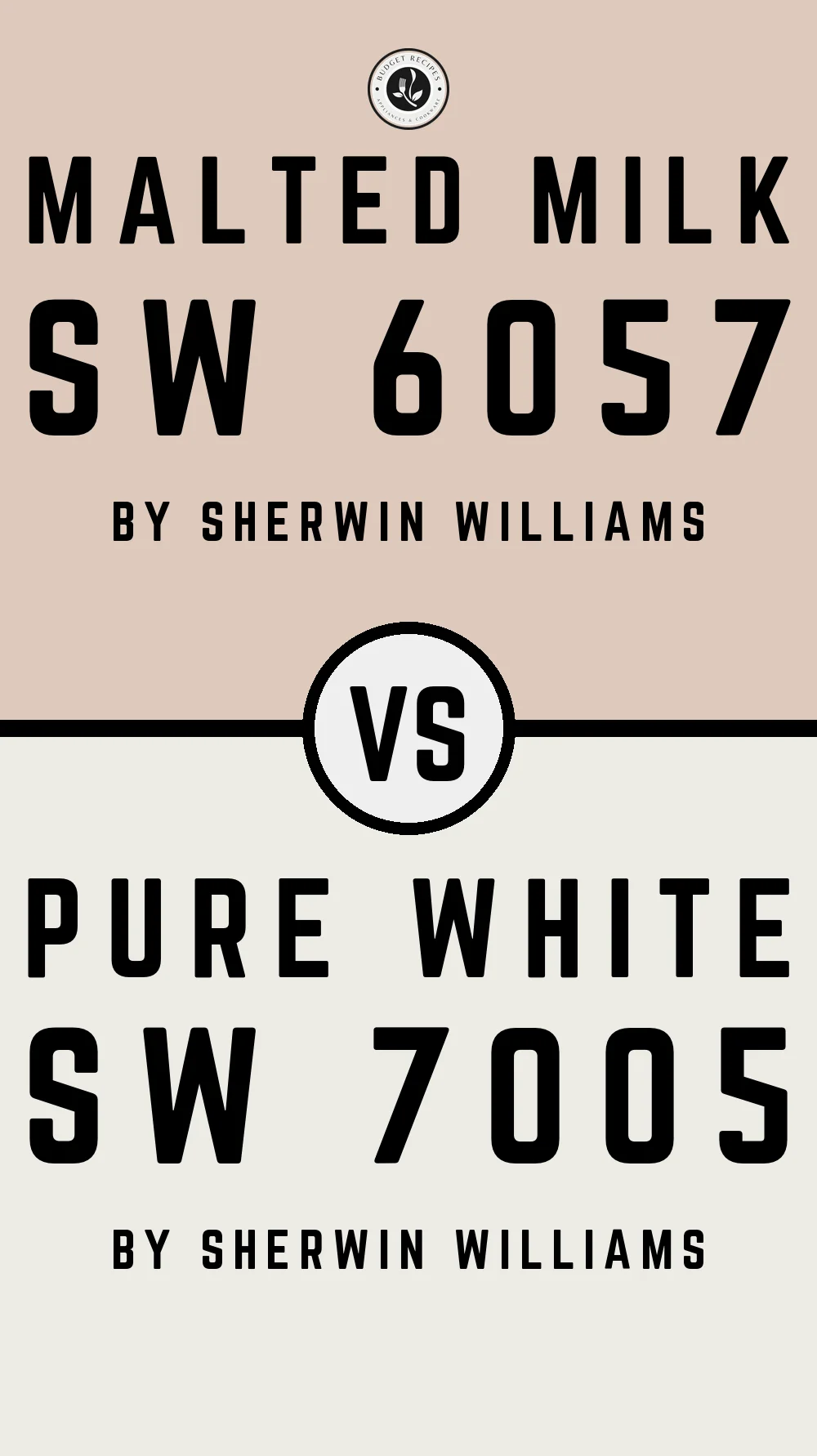 Malted Milk SW 6057 vs Pure White SW 7005