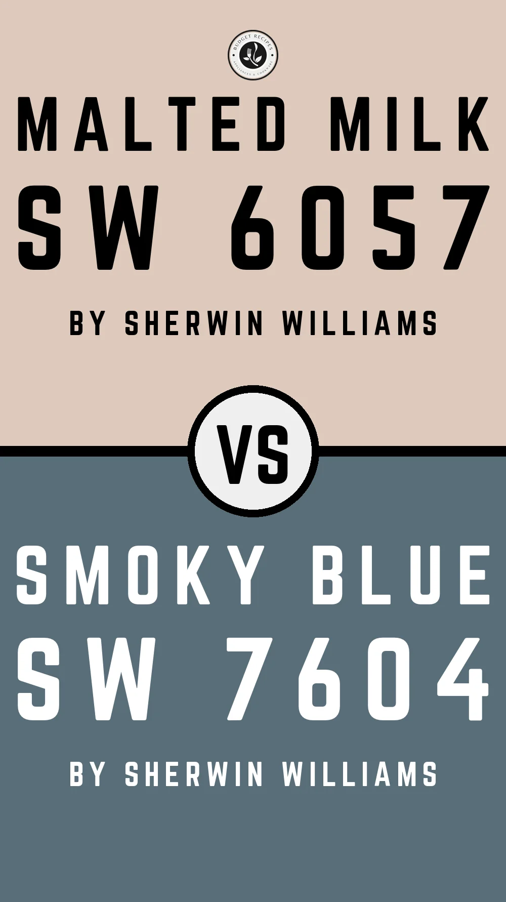 Malted Milk by Sherwin Williams SW 6057 with Smoky Blue SW 7604