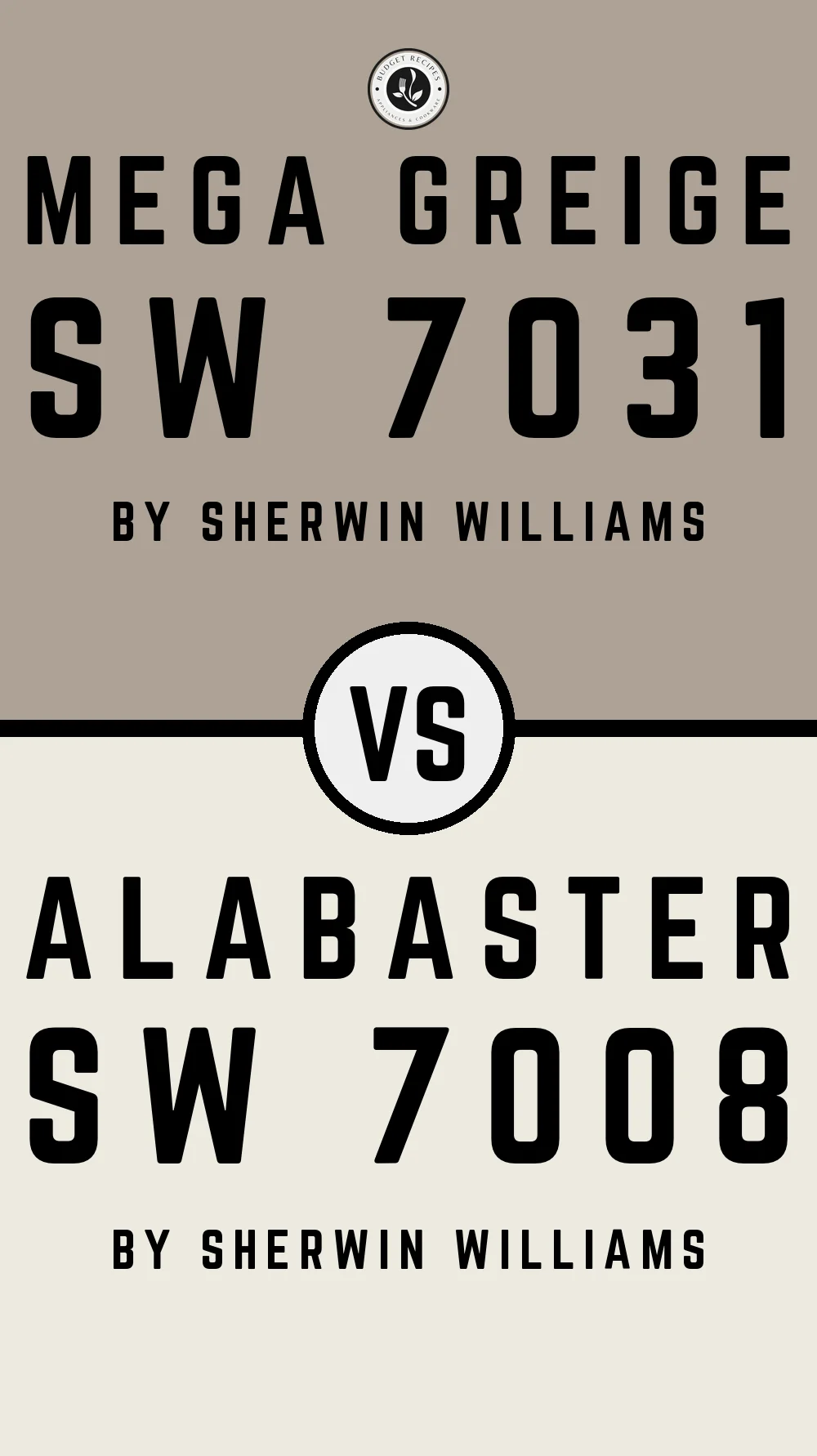 Mega Greige SW 7031 vs Alabaster SW 7008