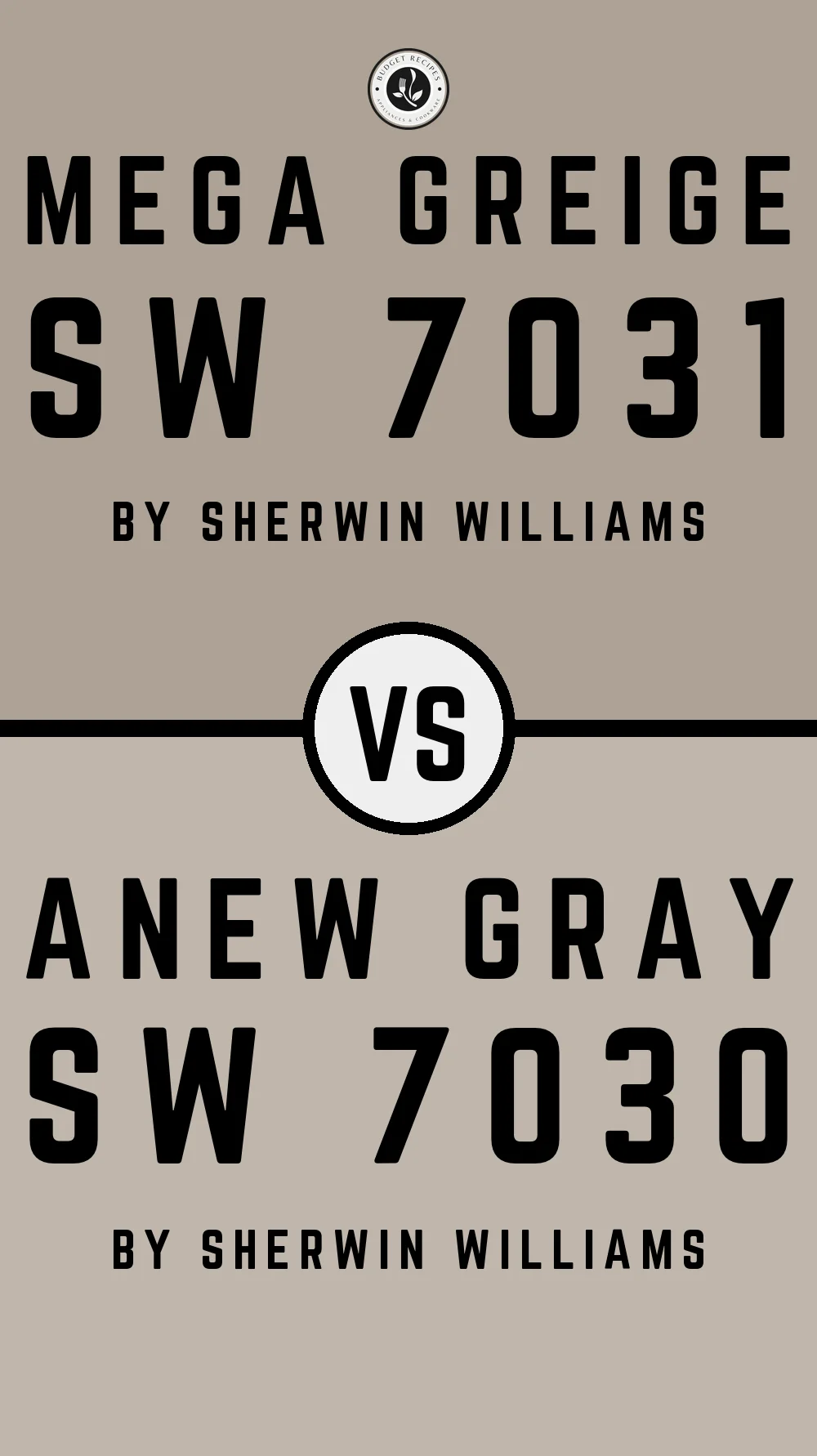 Mega Greige SW 7031 vs Anew Gray SW 7030