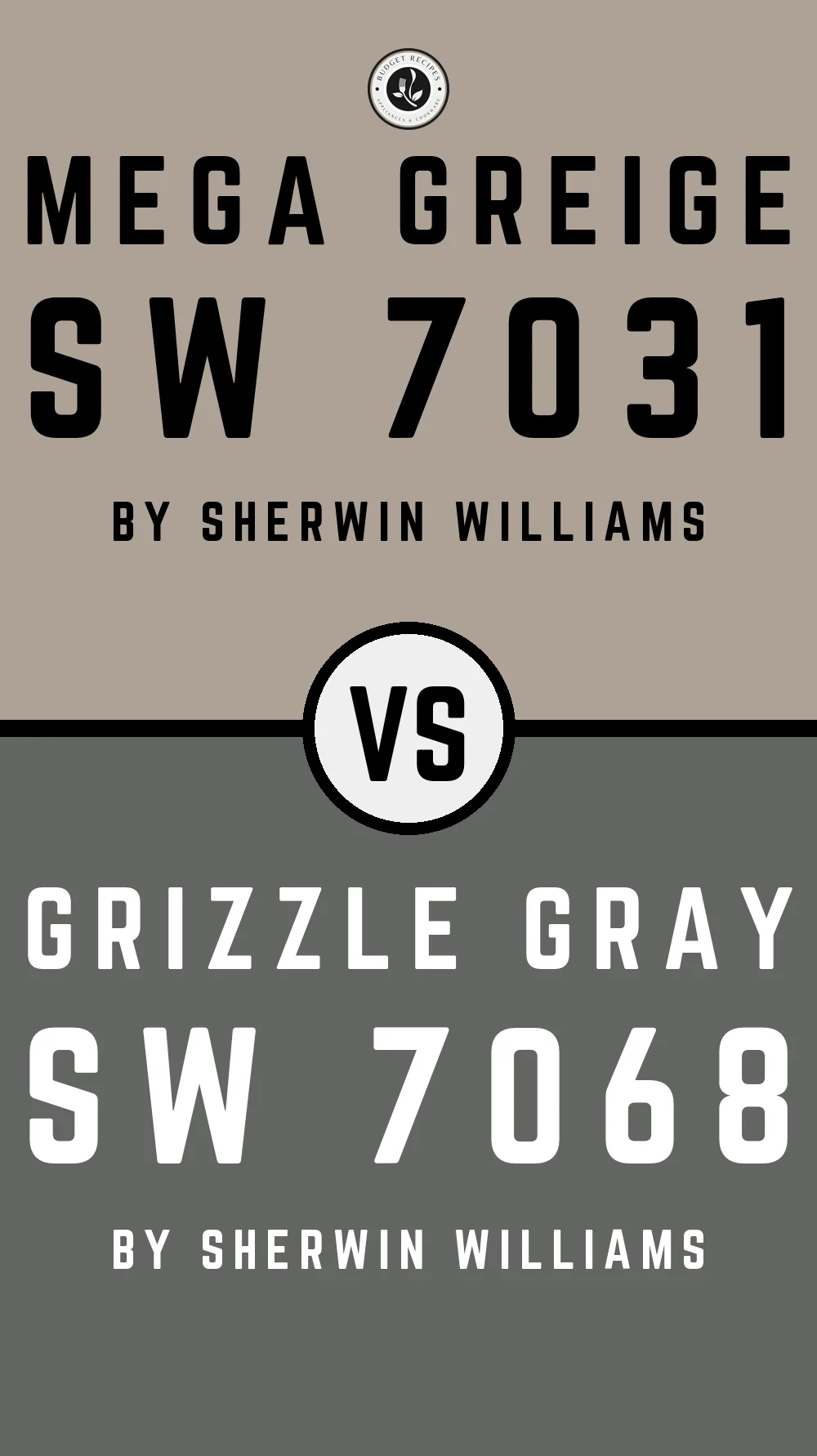 Mega Greige SW 7031 vs Grizzle Gray SW 7068