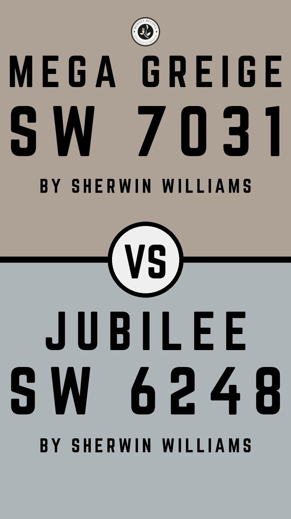 Mega Greige by Sherwin Williams SW 7031 with Jubilee SW 6248