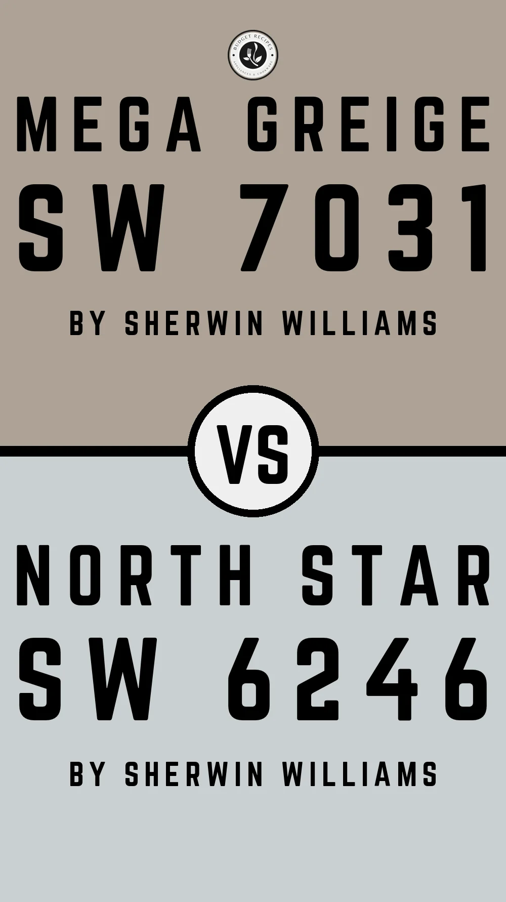 Mega Greige by Sherwin Williams SW 7031 with North Star SW 6246
