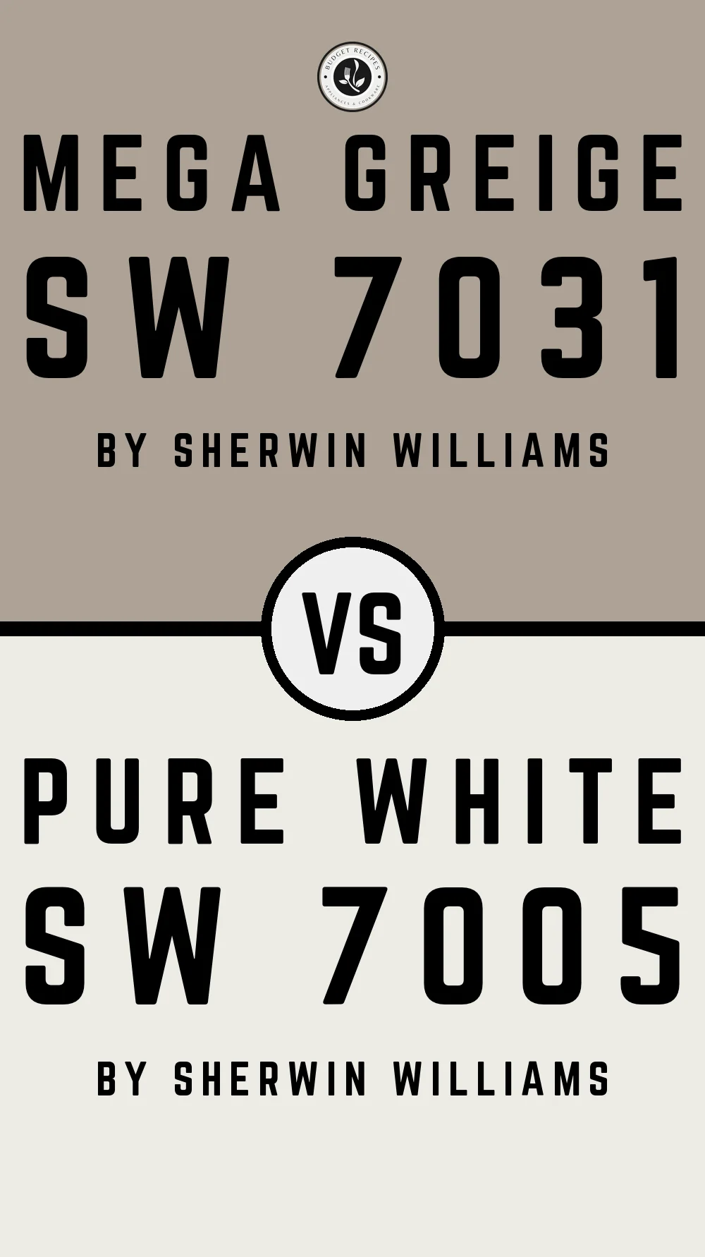 Mega Greige SW 7031 vs Pure White SW 7005