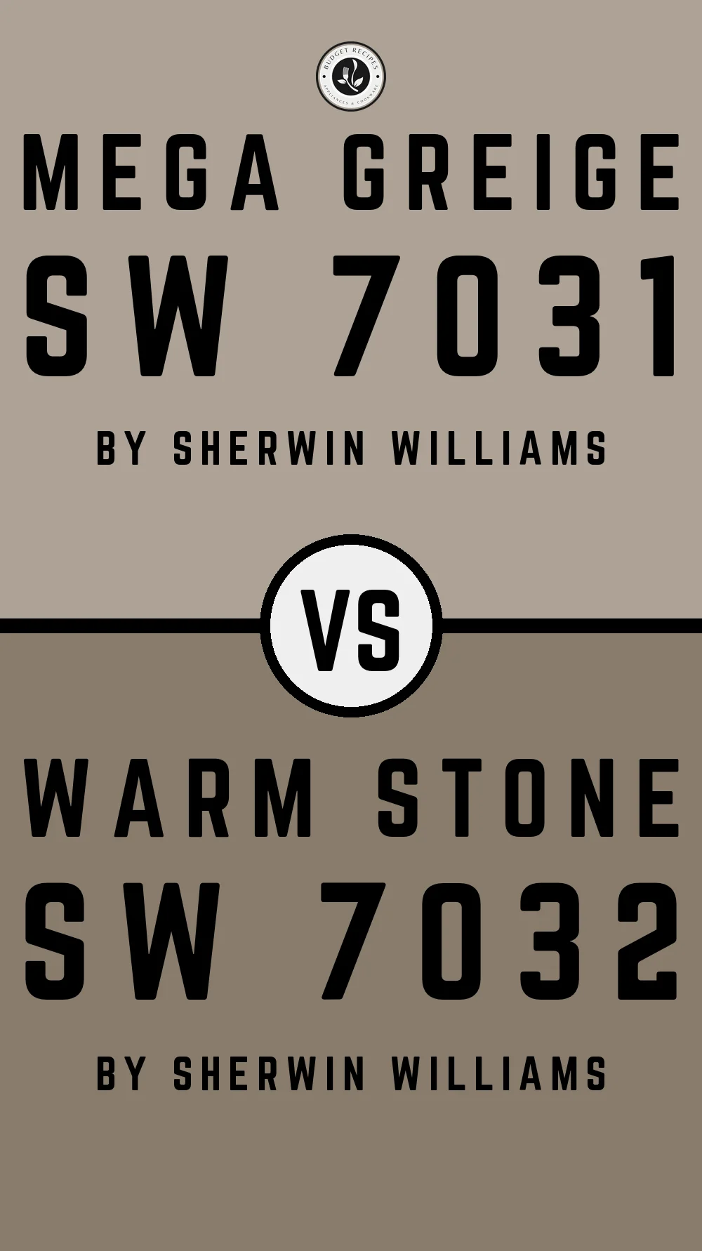 Mega Greige by Sherwin Williams SW 7031 vs Warm Stone SW 7032